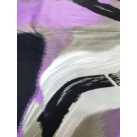 Tkanina dekoracyjna NA OBRUS zasłony - wzór mazaje z fioletem